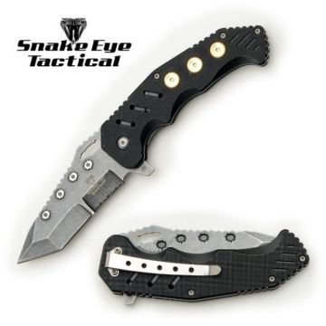 Snake Eye Tactical Black Spring Assist knife SE-1346BK